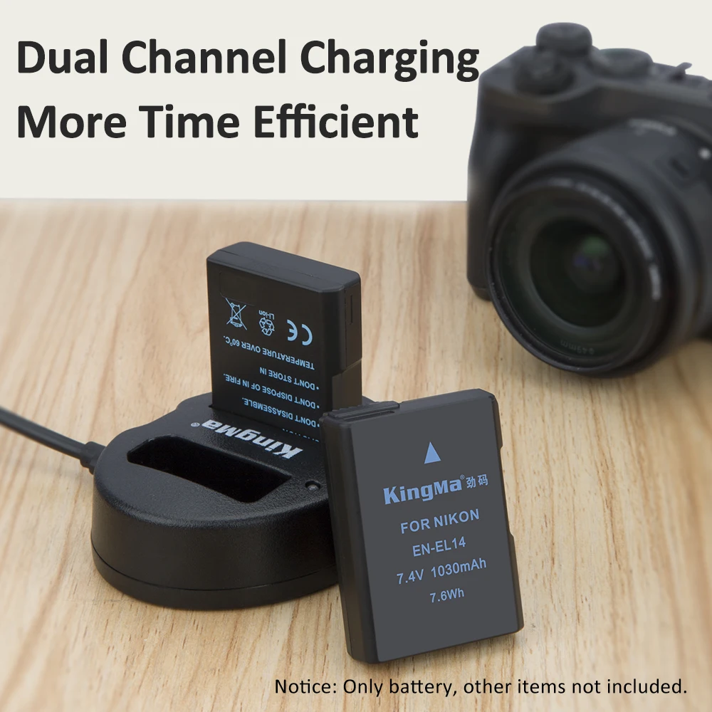 KingMa Replacement EN-EL14 EN EL14 digital camera battery For Nikon D3100/D3200/P7000/D5100/P7100/P7700