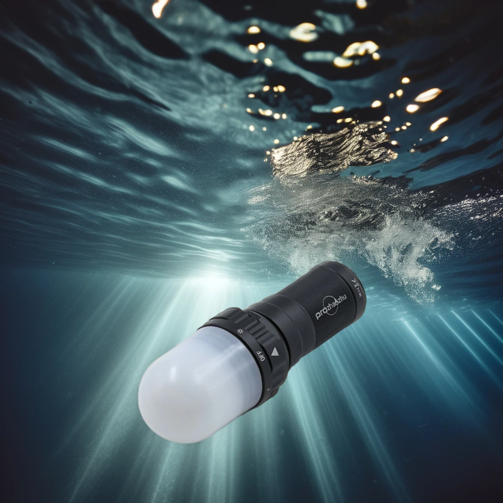 Rechargeable 3000 Lumen LED Diving Strobe Light IP68 Waterproof Buddy Signal Lamp for Underwater Activities up to 200M
