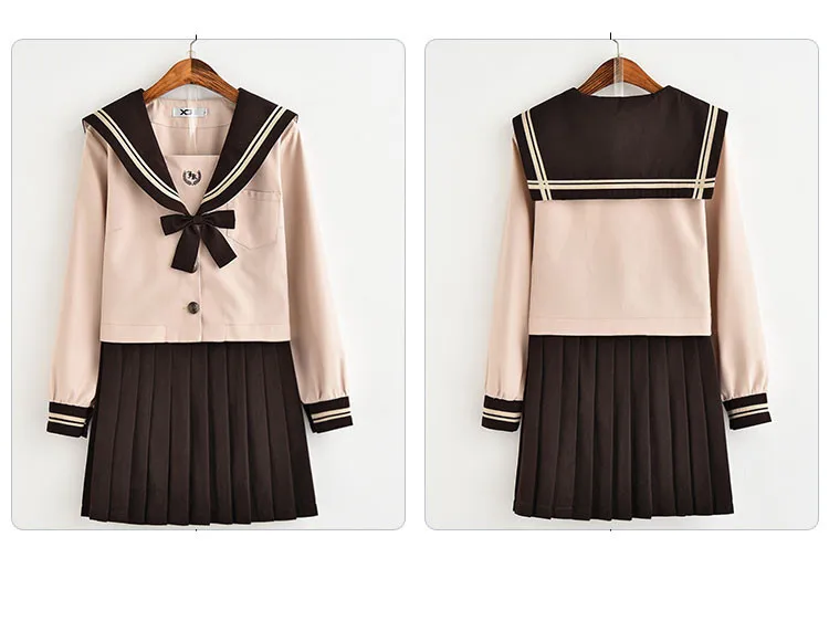 Japanese Style School Uniform For Girls Sweet Lolita Sailor Korean JK Uniforms Short Sleeve Tops Pleated Skirt Student Set