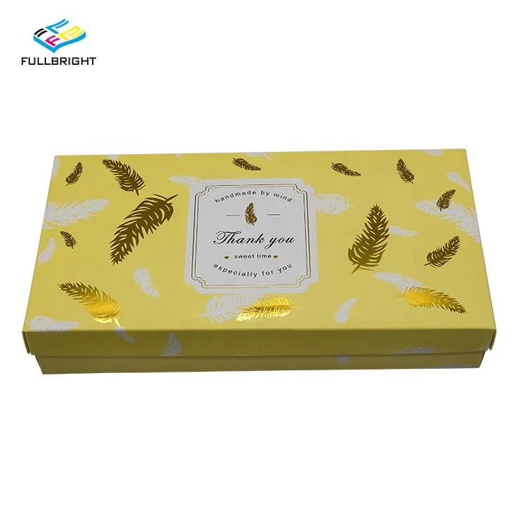 Gold Foil Chocolate Boxes ECO Friendly Giftbox Cookie Biscuits Gift Bakery Empty Food Paper Packaging Custom Chocolate Box