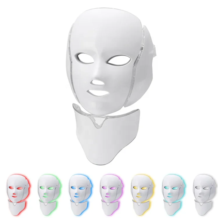 Pdt фотонный аппарат 7 цветов для красоты лица терапия светодиодная световая маска с шеей (62450688231)