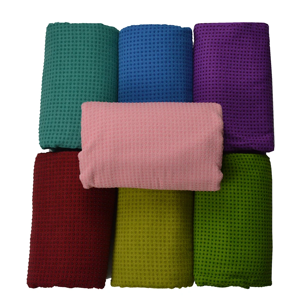High quality microfiber custom print hot yoga mat gym hand anti slip towel with logo