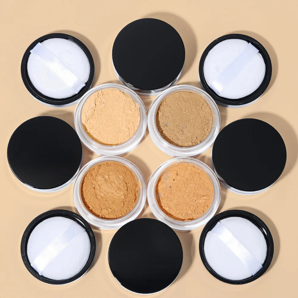8 Colors Loose Setting Powder Long Lasting Oil Control Baked Silky Powder Weightless Creates Soft Focus Effect Face Makeup