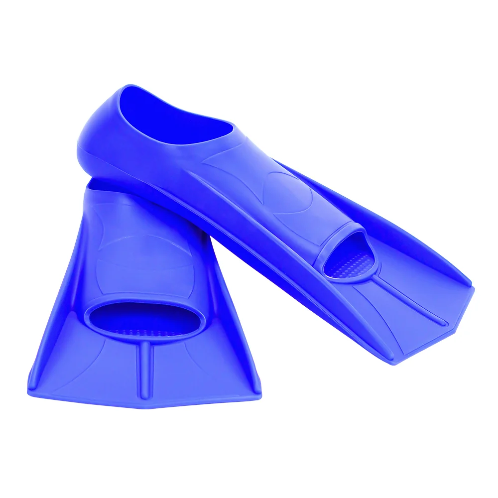 Manufacturer price Full Foot Design 42-44 size L Adult Training Swim Fins Snorkeling Flippers Short Blade Silicone Swimming Fins