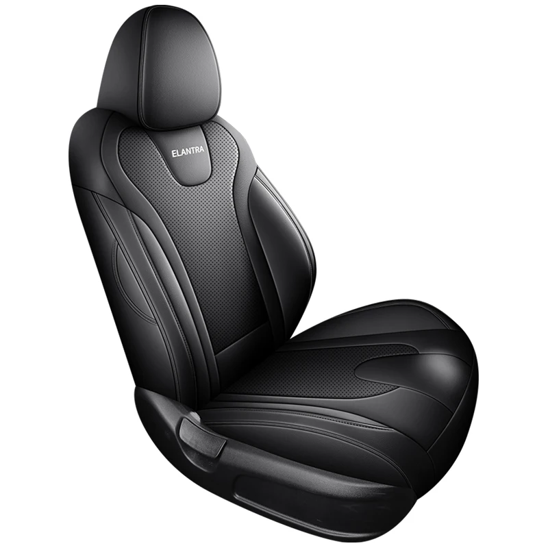 Sports Style  PU Leather Car Seat Covers Full Set Protector for Hyundai Elantra 2017-2024