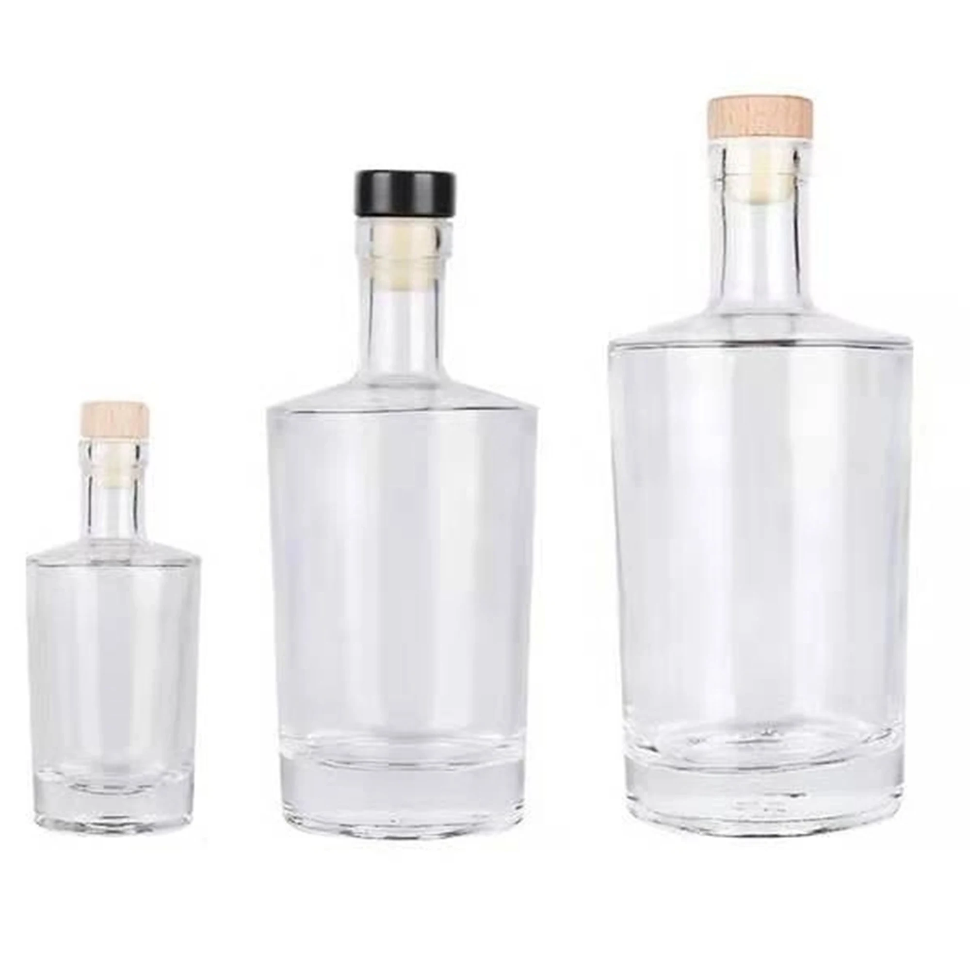 Custom glass bottle 100ml 200ml 375ml 500ml 750ml 1000ml Vodka Whiskey Vodka XO Gin