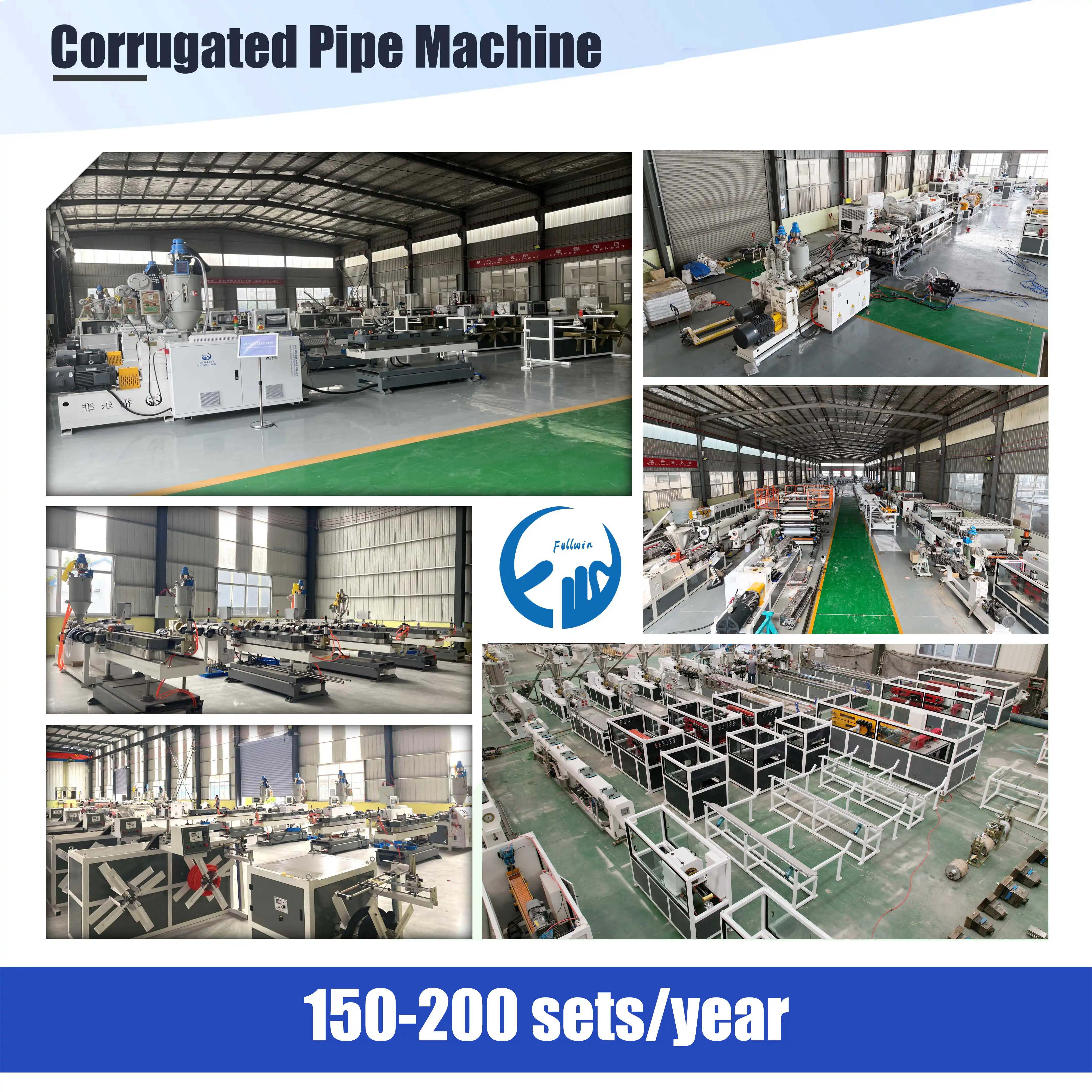 Electrical Wire Flexible Corrugated Cable Protection conduit Plastic Tube making extruder machinery with CE ISO