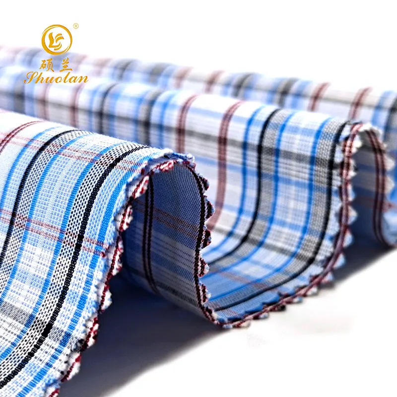 For Garment Mens Shirt Textile 100 Linen Cotton Viscose Rayon Woven Fabric Factory Shrink-resistant Yarn Uniform Fabric 120gsm