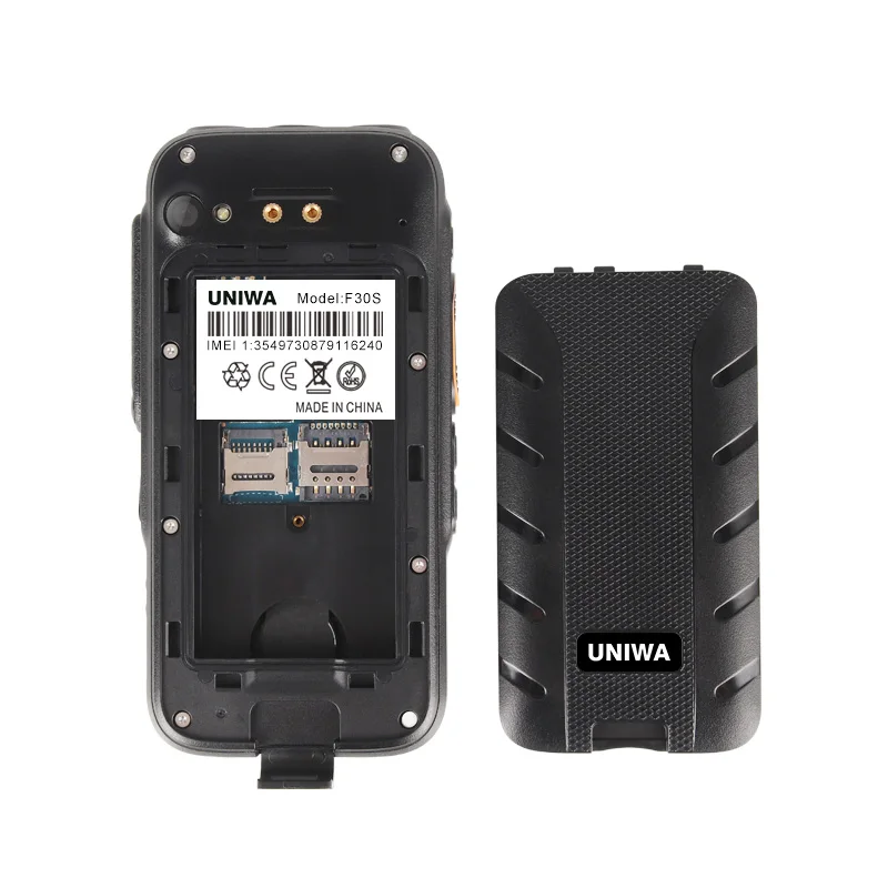  Водонепроницаемый мобильный телефон UNIWA F30S 1 ГБ ОЗУ 8 Гб ПЗУ IP67 4G Android с цифровым двухсторонним