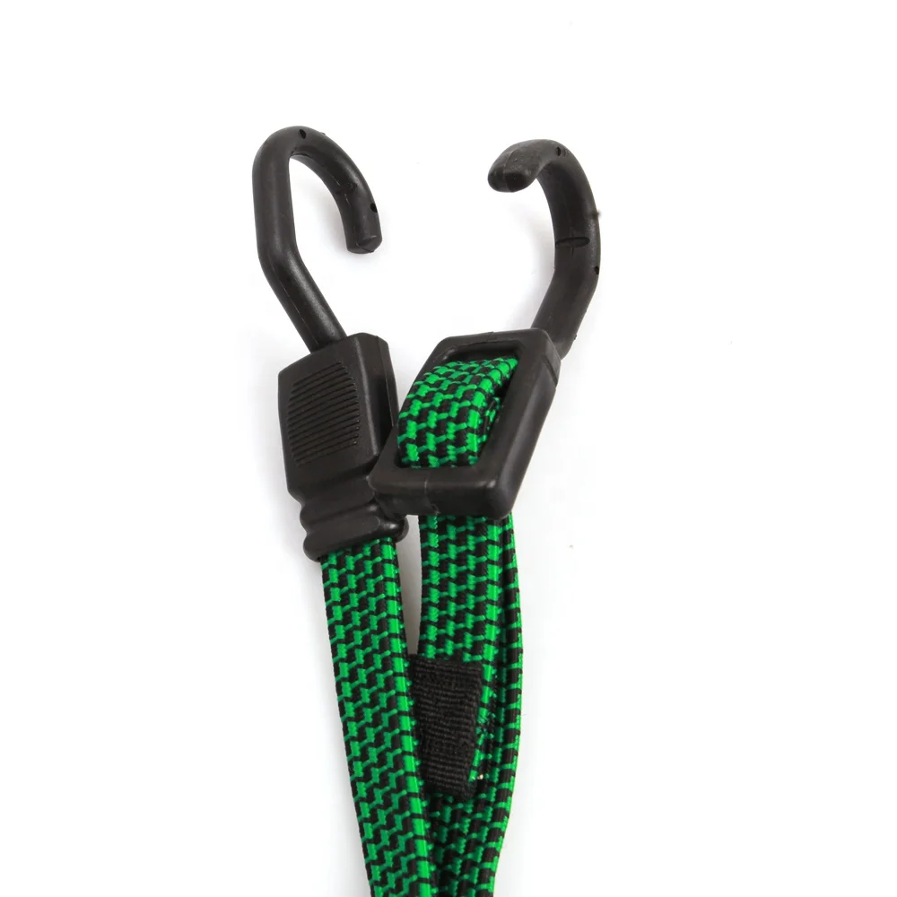 18mm flat adjustable elastic cord bungee cord black red 45cm