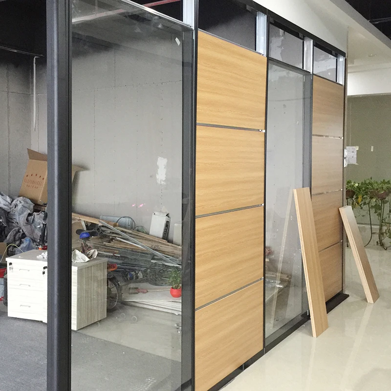 Luxury Room Divided Customization Extrusion Aluminium Frame Soundproof Glass Wall Office Partitions Profile