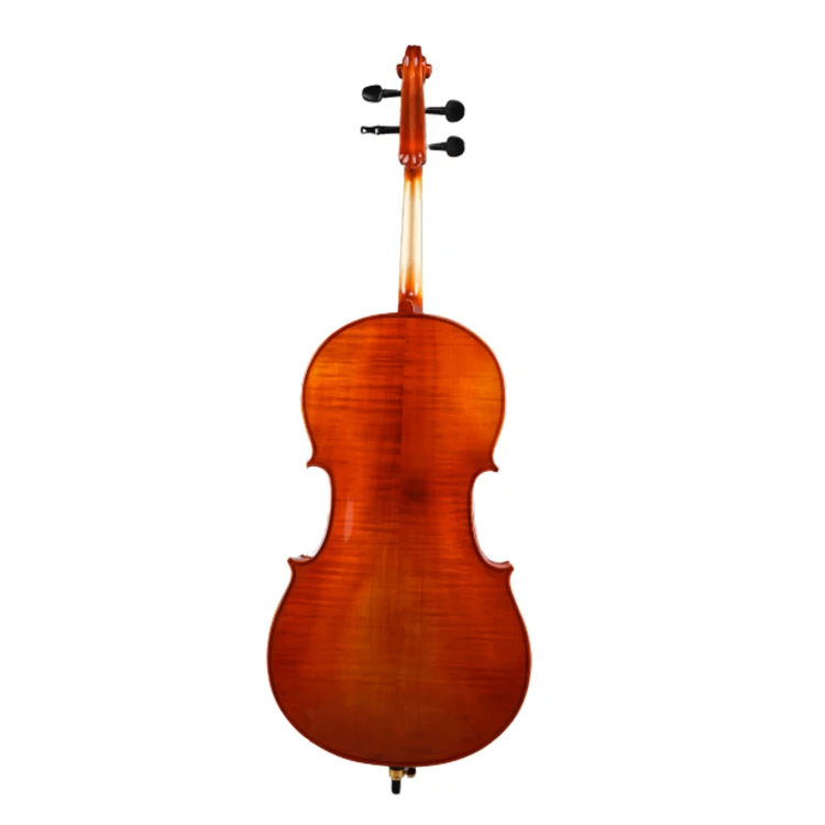 Shine color size 4/4 Flamed Solidwood Cello for professional use