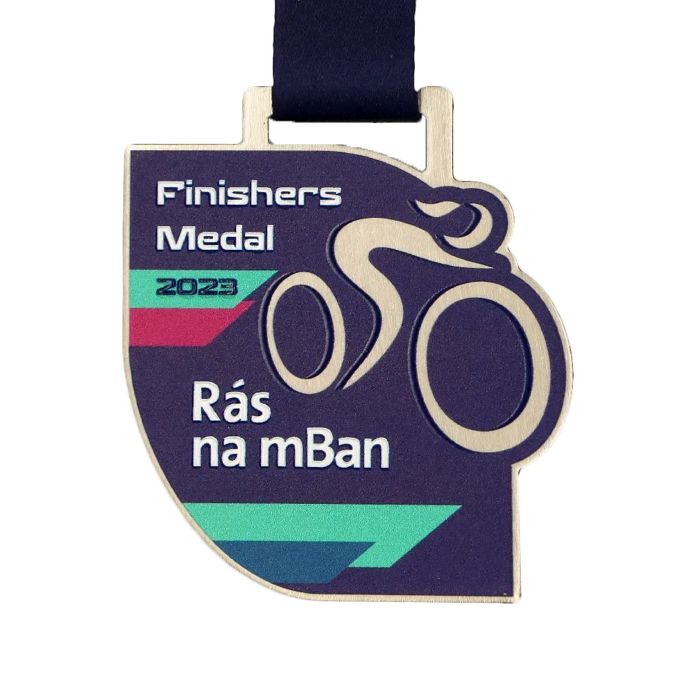 Factory customizable winter sports champion gold medallion fun run climbing luminous medal