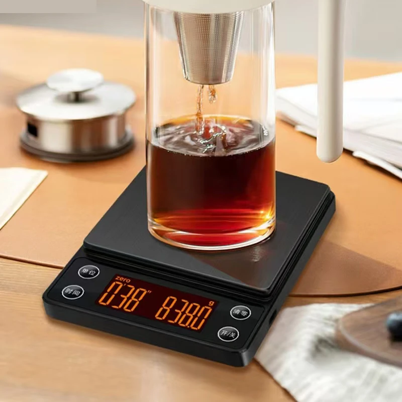 Manufacturer LCD Display Digital Coffee Scale with Timing  Hidden Screen