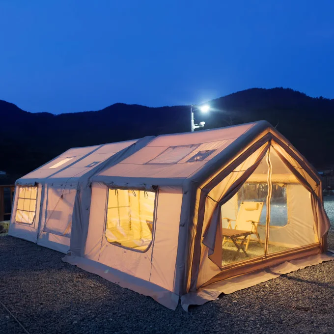 4 Season Huge Inflatable Camping 2 Bedrooms Night Tent For Sale