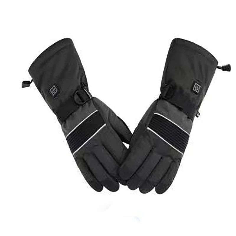 custom Full finger  Rechargeable battery heat electrical motorcycle warm black   safety heated gloves