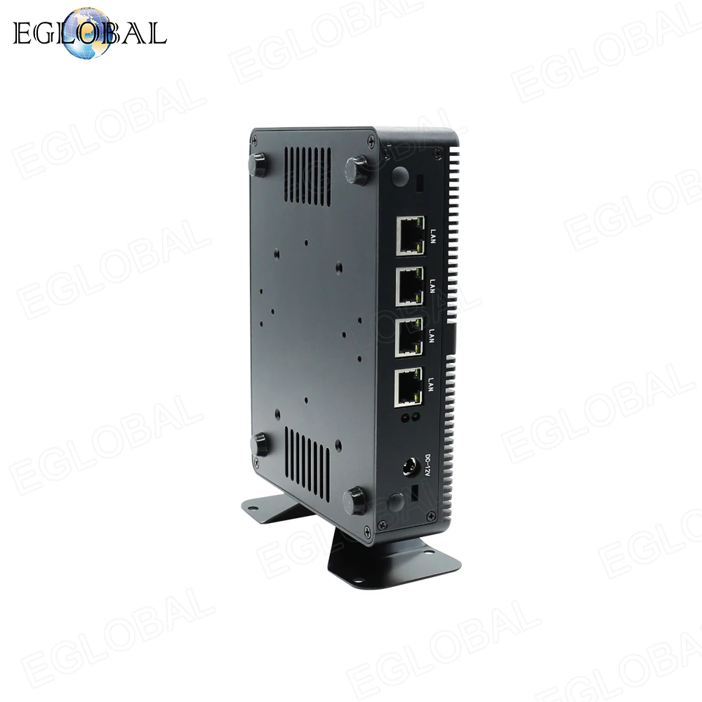 EGLOBAL Mini pc  kompyuter Linux Win10 N5095 4Core  DDR4 16G 4LAN H-D VGA WIFI Fanless 4K Office Industrial desktop barebone