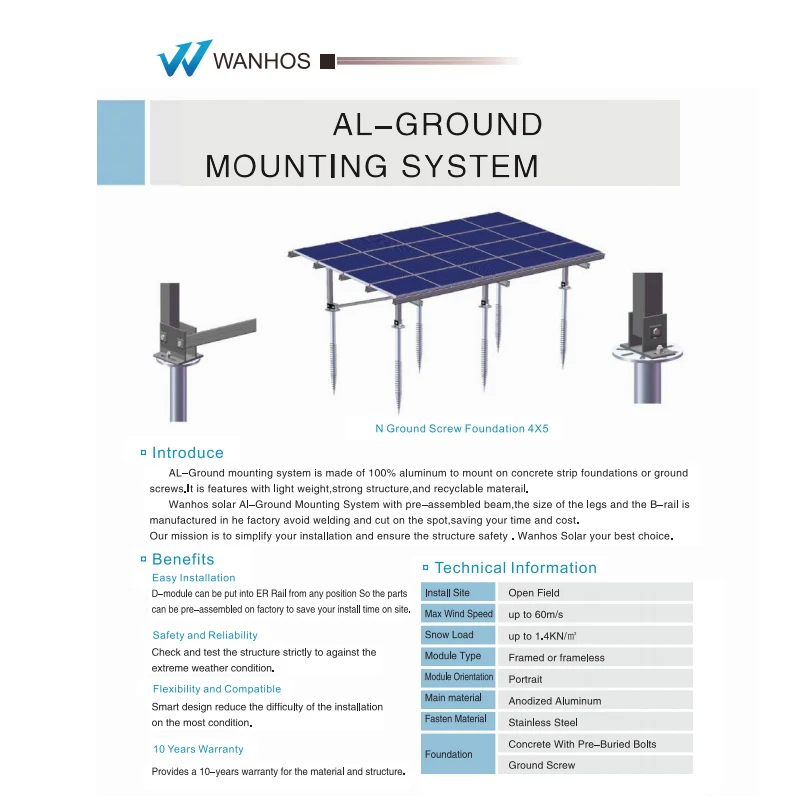 Solar Mounting Structure Panel Ground Mount System