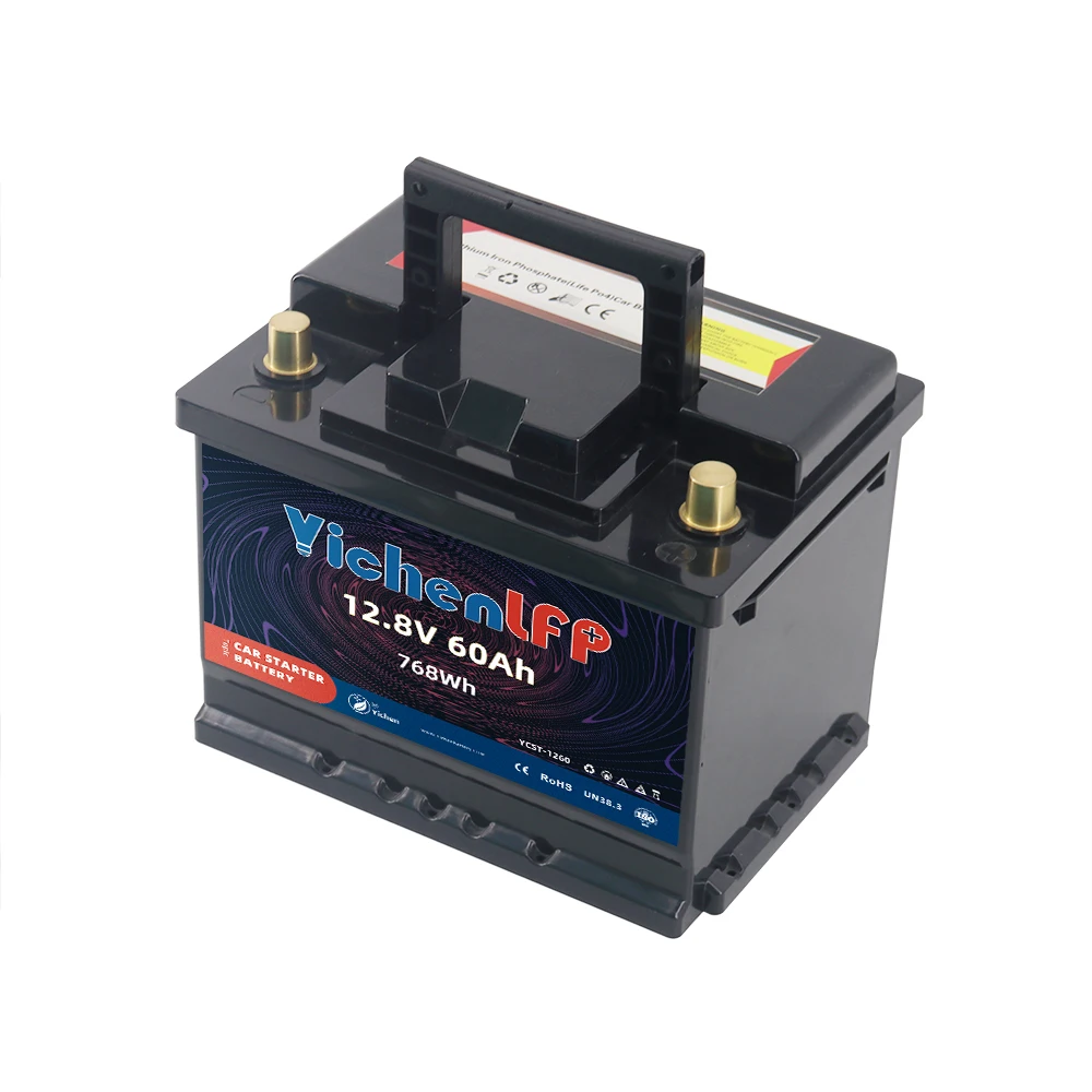 Lithium Stop Start Cranking Car Battery 60ah Wholesale 800CCA More Powerful Lifepo4 12 Volt 3 Option 4000 Cycles,dod80% 12.8V