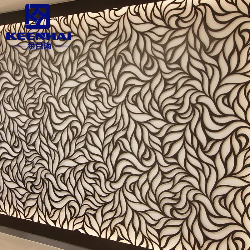 Decorative Wall Panels Laser Cut Aluminum Alloy Fireproof and Brushed Surface for House and Hotel Interior Design