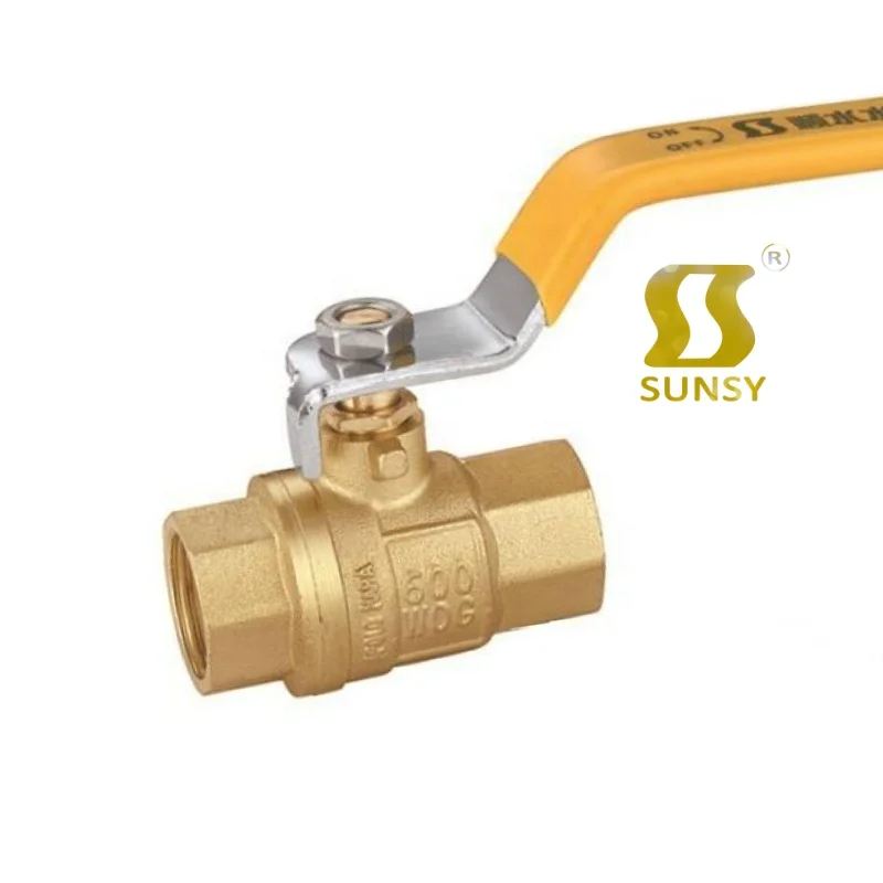 yuhuan sunsy shunshui factory female male end connection 59-1 PN16 brass ball valve with Temperature measuring port