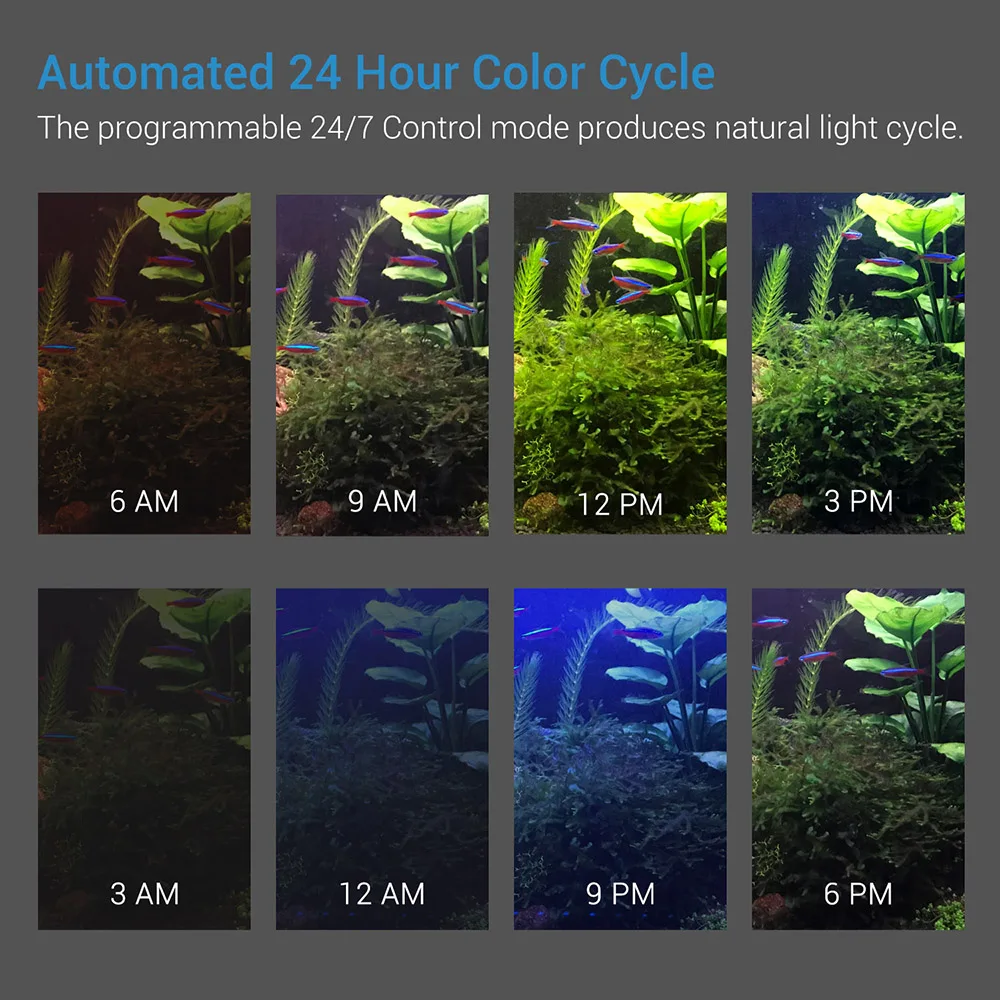 32-74cm Planted Aquarium LED Lighting Lamp 110V-240V Automated Timer Dimmer Fish Tank Light for Aquarium Aquariums & Accessories