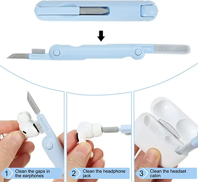New 7 In 1 Multi-purpose Cleaning Kit Packaging Customized Phone Cleaning Brush Tool Keyboard Cleaner Kit For Laptop