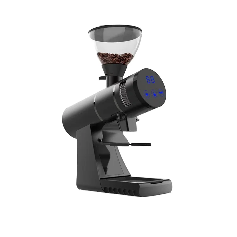 Professional Barista Semi-auto Black Color Ceramic Burr Electric Coffee Grinder in Small Size