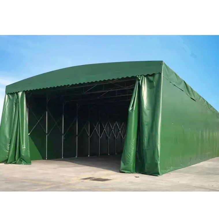 Youya High Quality Push And Pull Folding Garage Carport Warehouse Tent Waterproof Car Wash Tent Movable Parking Tent
