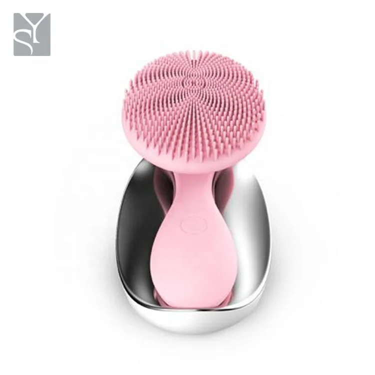 New design patent product waterproof electric silicone sonic face scrubber electric facial cleanser brush