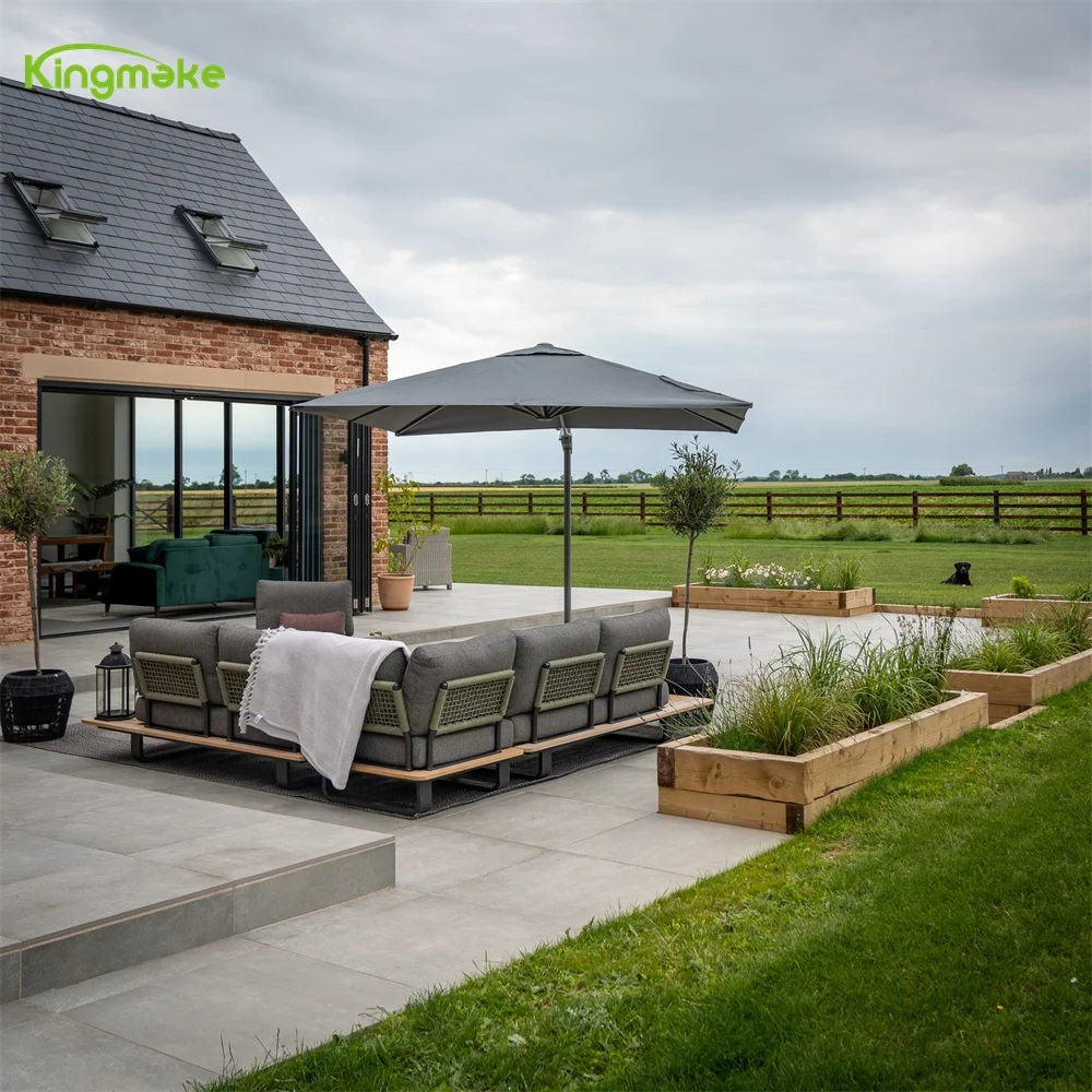 kingmake Outdoor Aluminium Furniture Garden Canopy umbrellas,Garden outdoor Patio umbrellas Restaurant Table Parasol