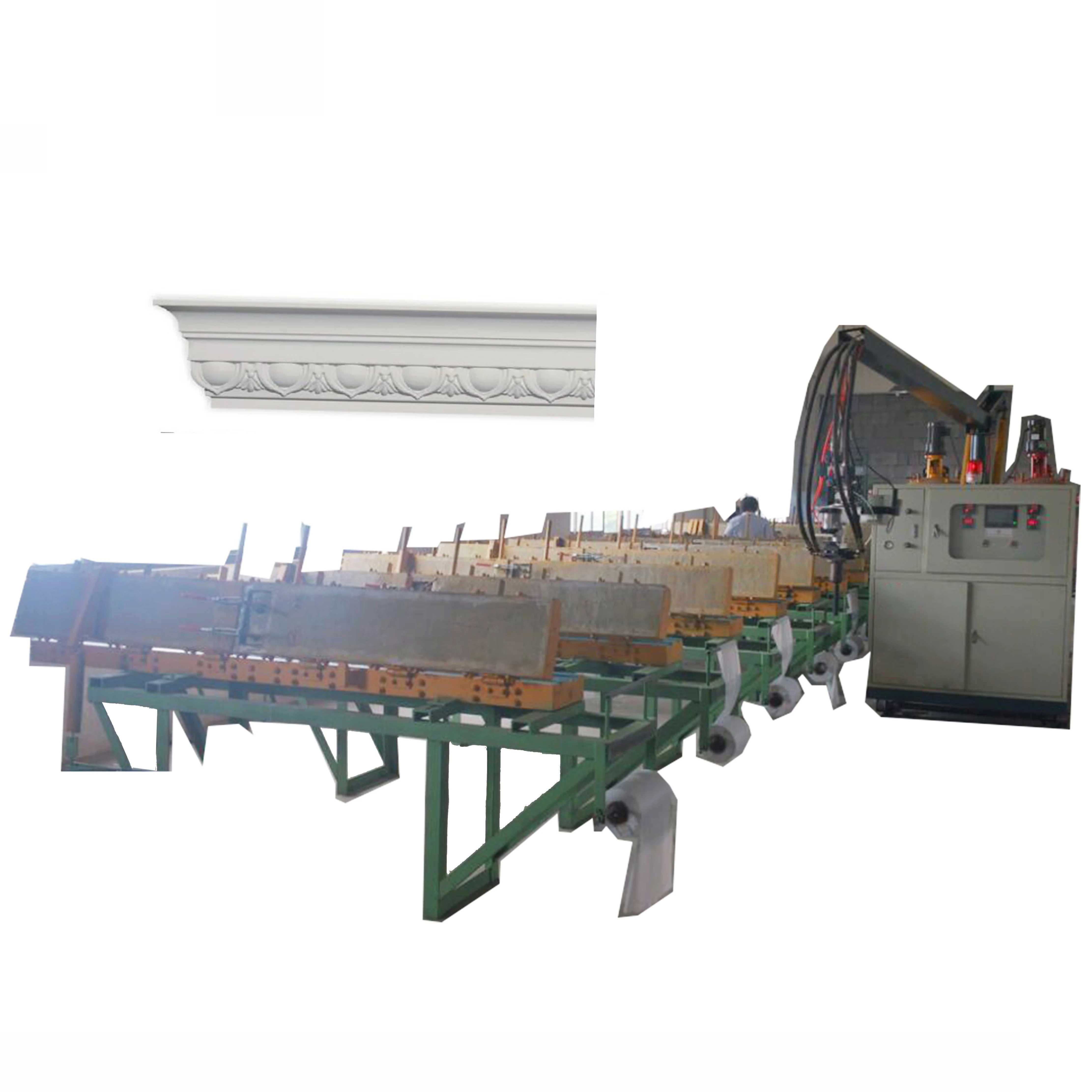 Polyurethane PU Rigid Foam Cornice Injection Molding Mould Machine