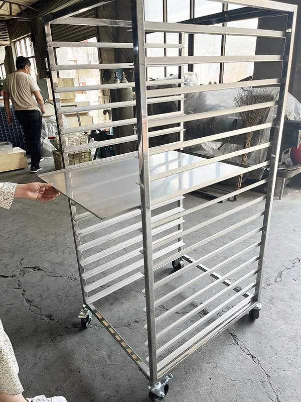 Kitchen Equipment Stainless Steel Metal Bread Baking Pan Rack Trolley/Dehydration Trolley Oven Rack with Customized Size
