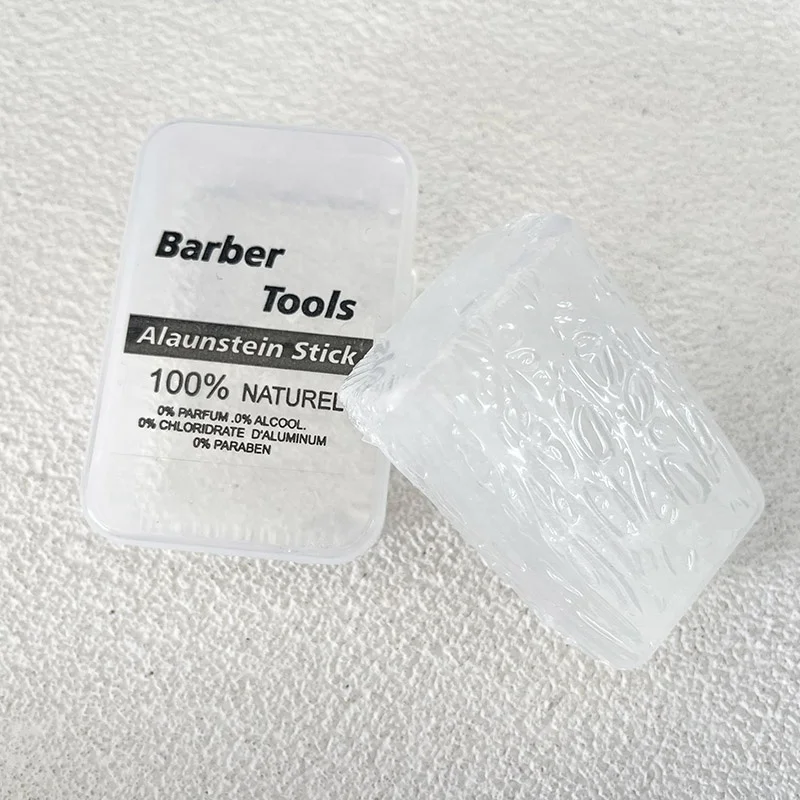 Natural Alum Stone Facial Face Armpits Neck Razor Cuts & Nicks Soothes Skin & Pore After Shave Alum Block With Travel Case