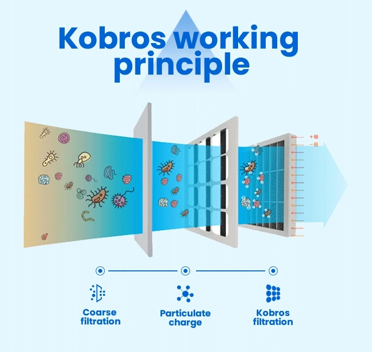 Vestar Low Resistance  Leakage current prevention technology Invention  High Dust Capacity Washable Durable  Kobros  Filter