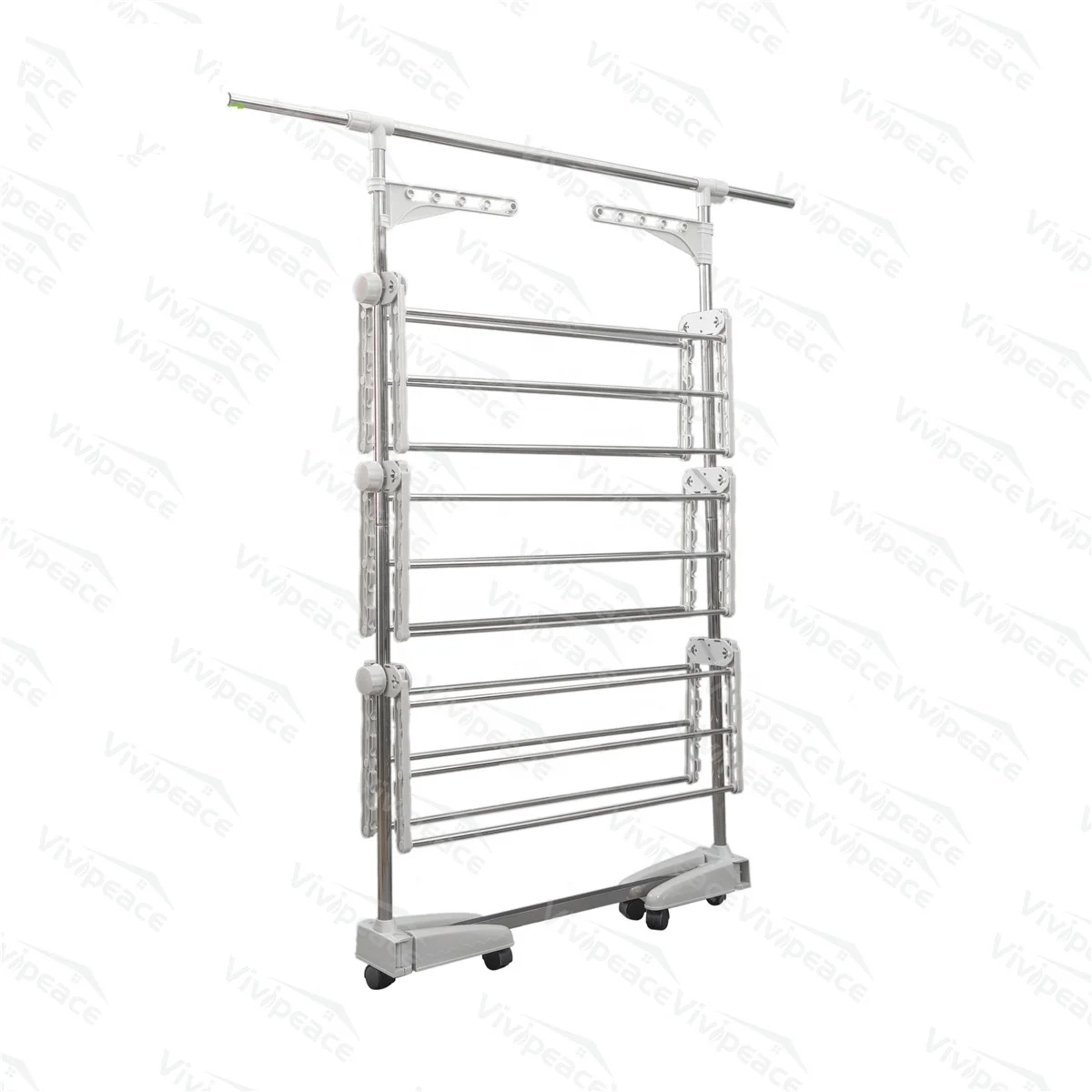 4 tiers large space Laundry Clothes Drying Racks Foldable Dryer Folding Towel Hanger