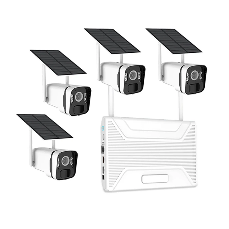 ZXSD 4/8/10 Channels 4MP CCTV Camera System Outdoor Wireless Solar Power Battery Camera Kit