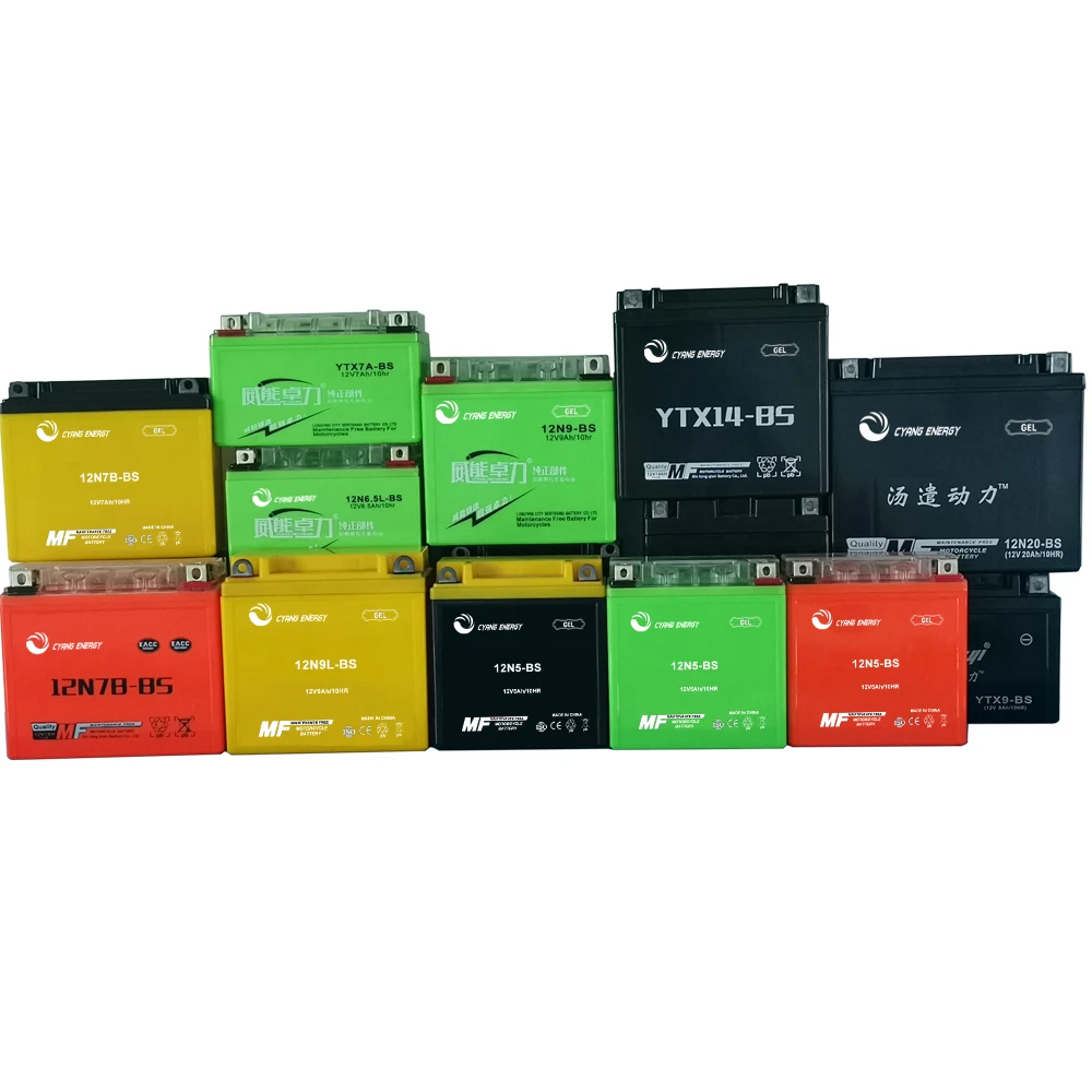
China high quality maintenance free OEM available 4AH 5AH 6.5AH 7AH 9AH 12 ampere gel motorcycle battery 12V 