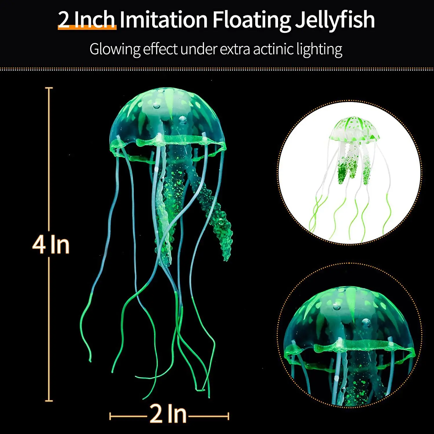 9PCS Silicone Glowing Artificial Fish Tank Aquarium Coral Plants Ornament Underwater Pets Decor