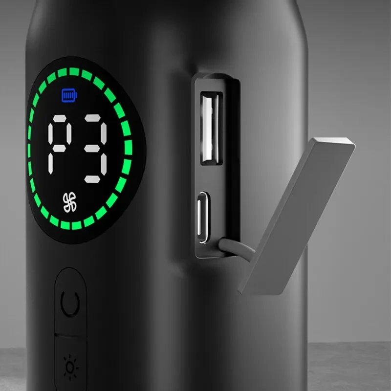 Led Warning Flashing Light Potable Professional Vacuum Cleaner In The Car Powerful Barber Electric Compressed Air Duster Blower