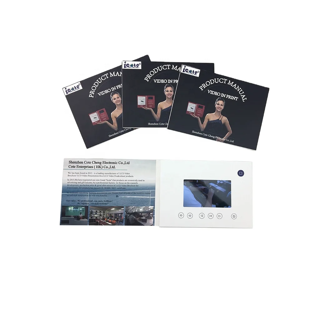 COTE поздравительная открытка 5 0 дюймов бумажная пригласительная Свадебная видео брошюра винтажная Роскошная Shenzhen Europe A5 Видео Печать