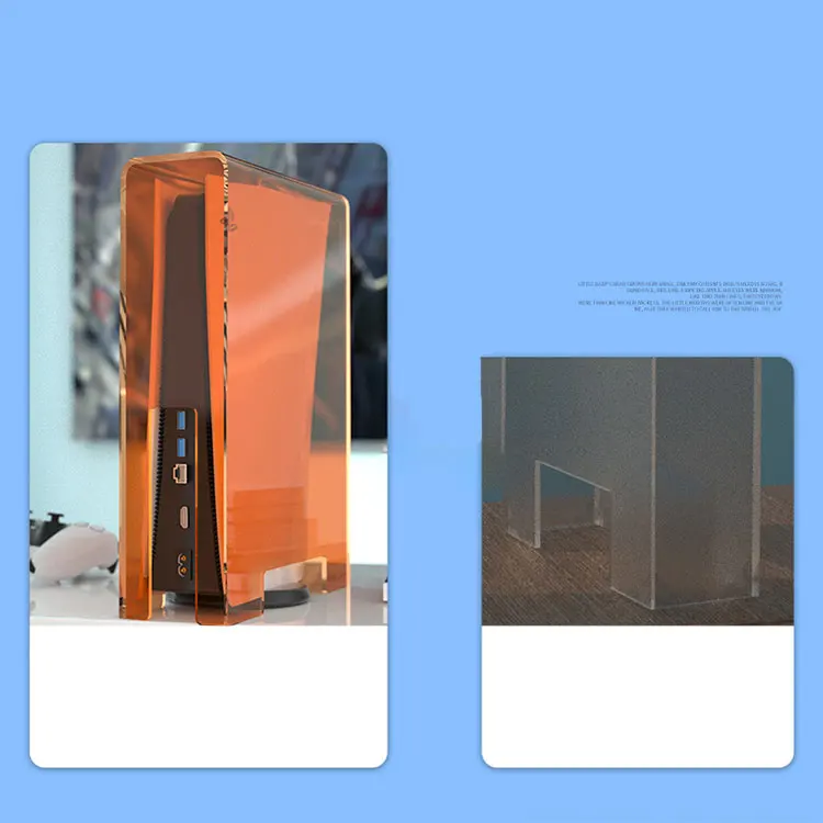 Durable Faceplate Shell PS5 Host Cover Transparent Customization Protective Acrylic PS5 Console Covers