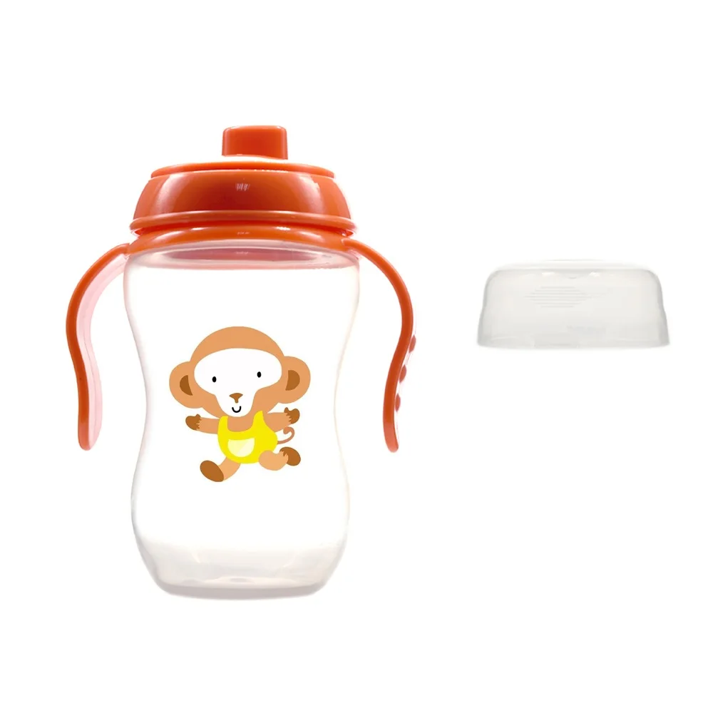
Dongguan factory leakproof hard spout kids plastic training sippy cups children drinking bottles 