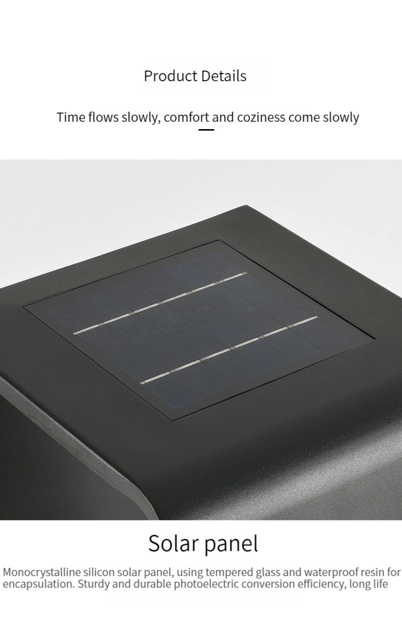 Courtyard Lawn Villa Garden Outdoor Light Lamps Waterproof Landscape Gate Outdoor Modern Solar Energy Lighting Led Floor Lamp