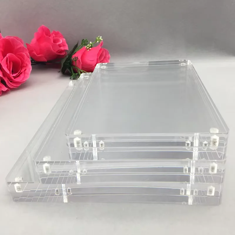 Strong Magnet Clear Acrylic Photo Frame Double Sided Frameless Block for Tabletop Picture Frame