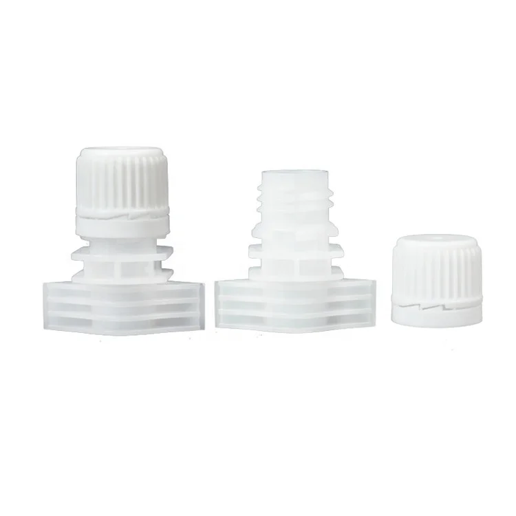 China Supplier 13mm Single Gap  Plastic Screw Cap and Spout for Spout Pouch