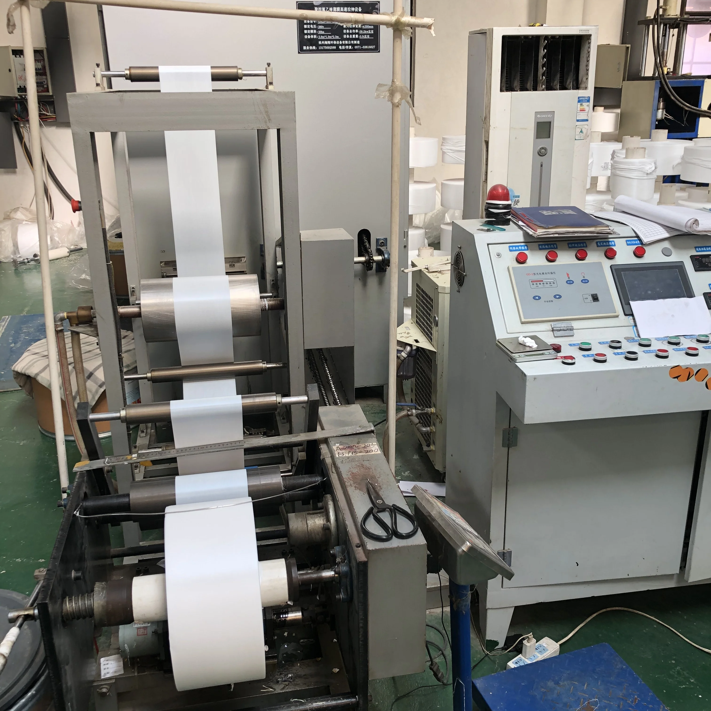 PTFE Thread Seal Tape Machine, providing whole production line machines to produce PTFE tapes, Chinese machines