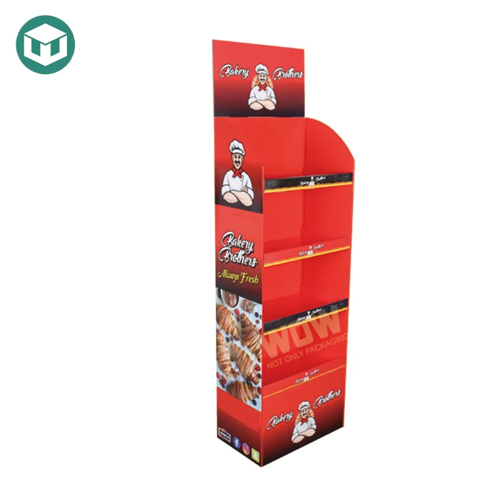 New Customized PP Corrugated Plastic Sheet Floor Display Mini Cookie Floor Display for Supermarket