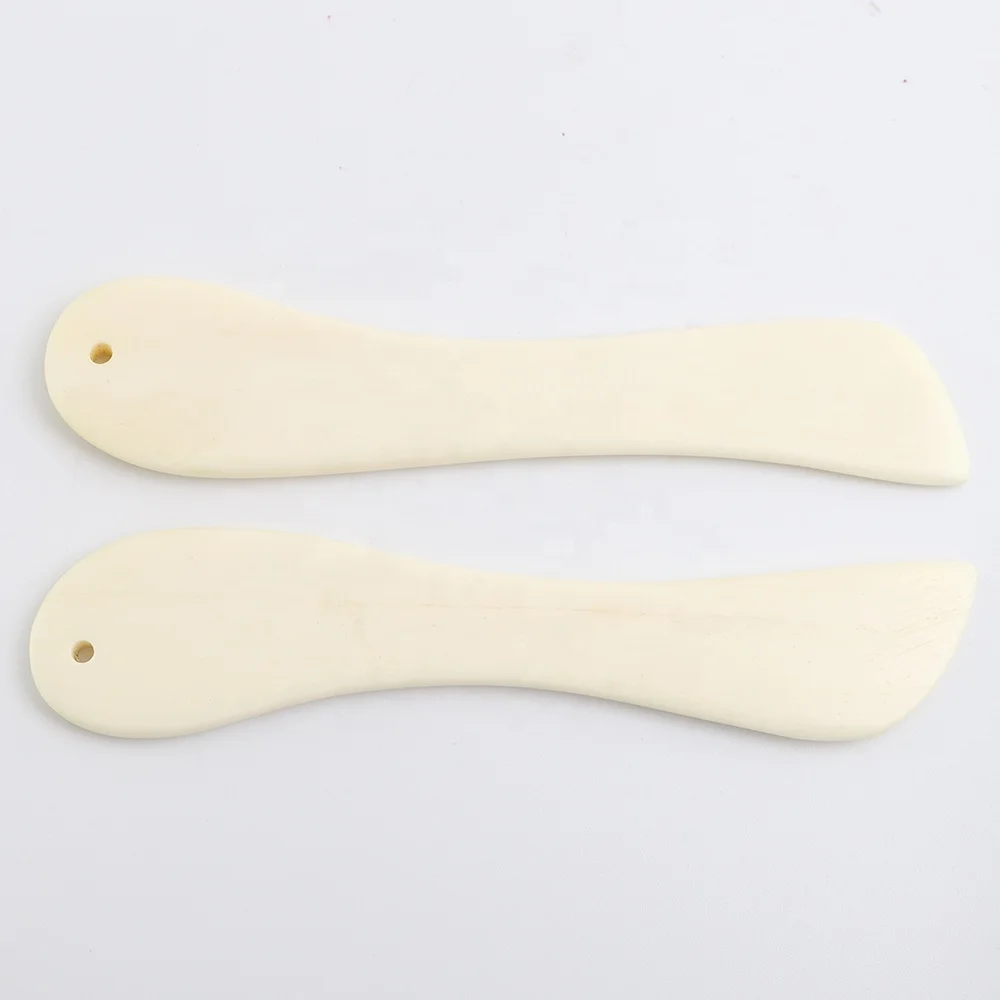 Curved Fabric Maker Scoring Folding Bookbinding Tool Genuine Bone Folder