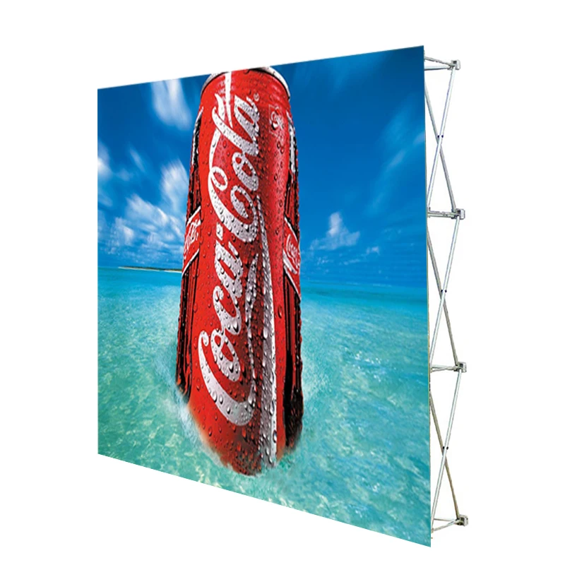 Top Quality Pop-Up Backdrop Display Wall With Aluminum Frame Exhibition Booth Stand 8*8ft 8*10ft Background
